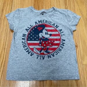 Disney Minnie Mouse all American gray tee shirt size 4